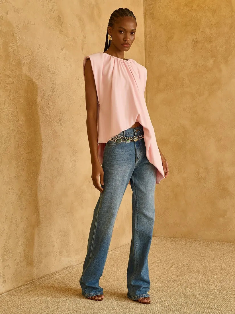 Collab Carol Bassi Balloon Pink Blouse