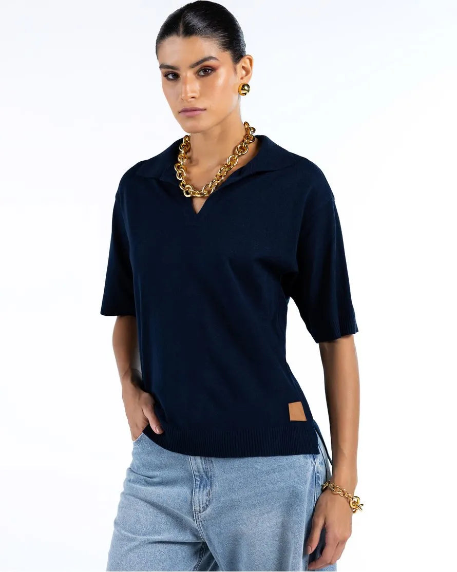 ANF Navy Polo Shirt