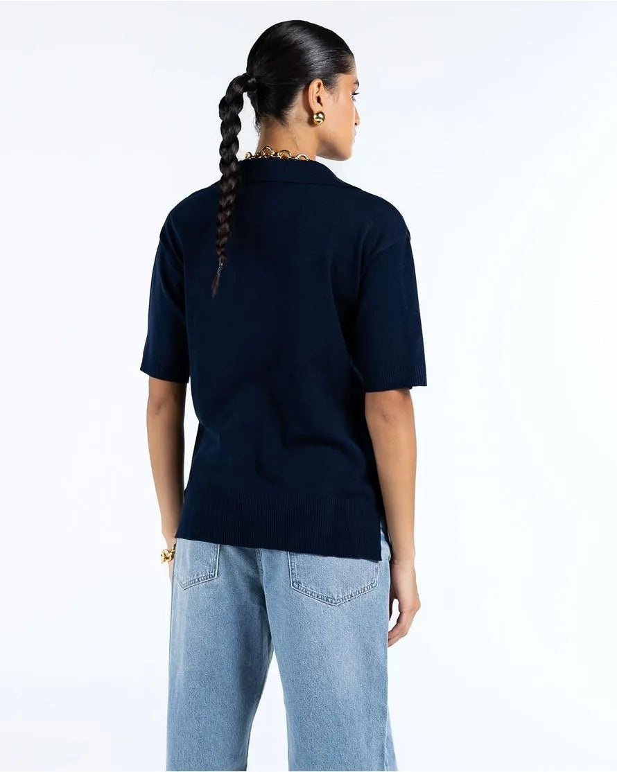 ANF Navy Polo Shirt