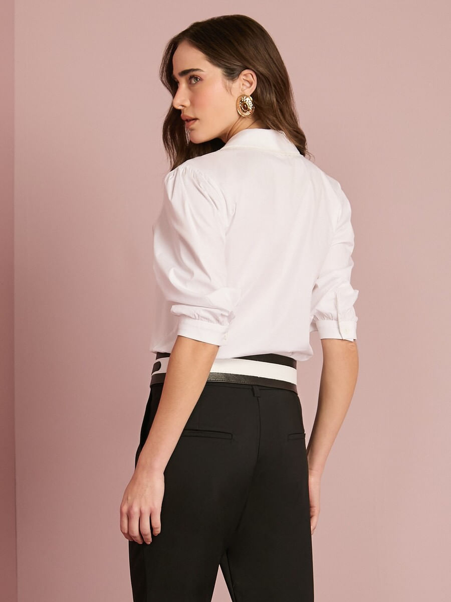 Lace Collar White Shirt Anne Fernandes back