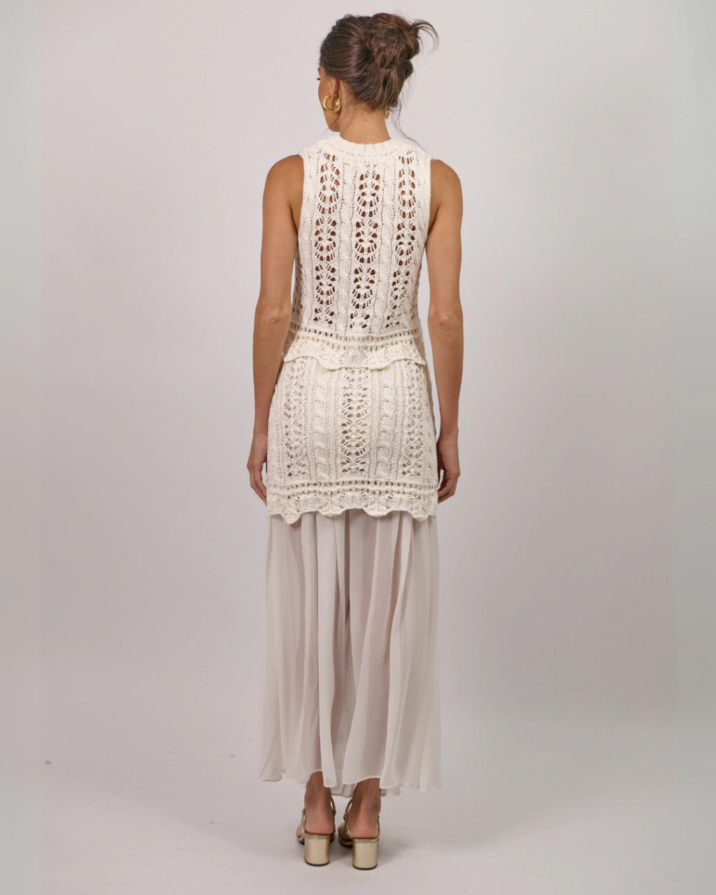 CCP Virginia White Midi Skirt
