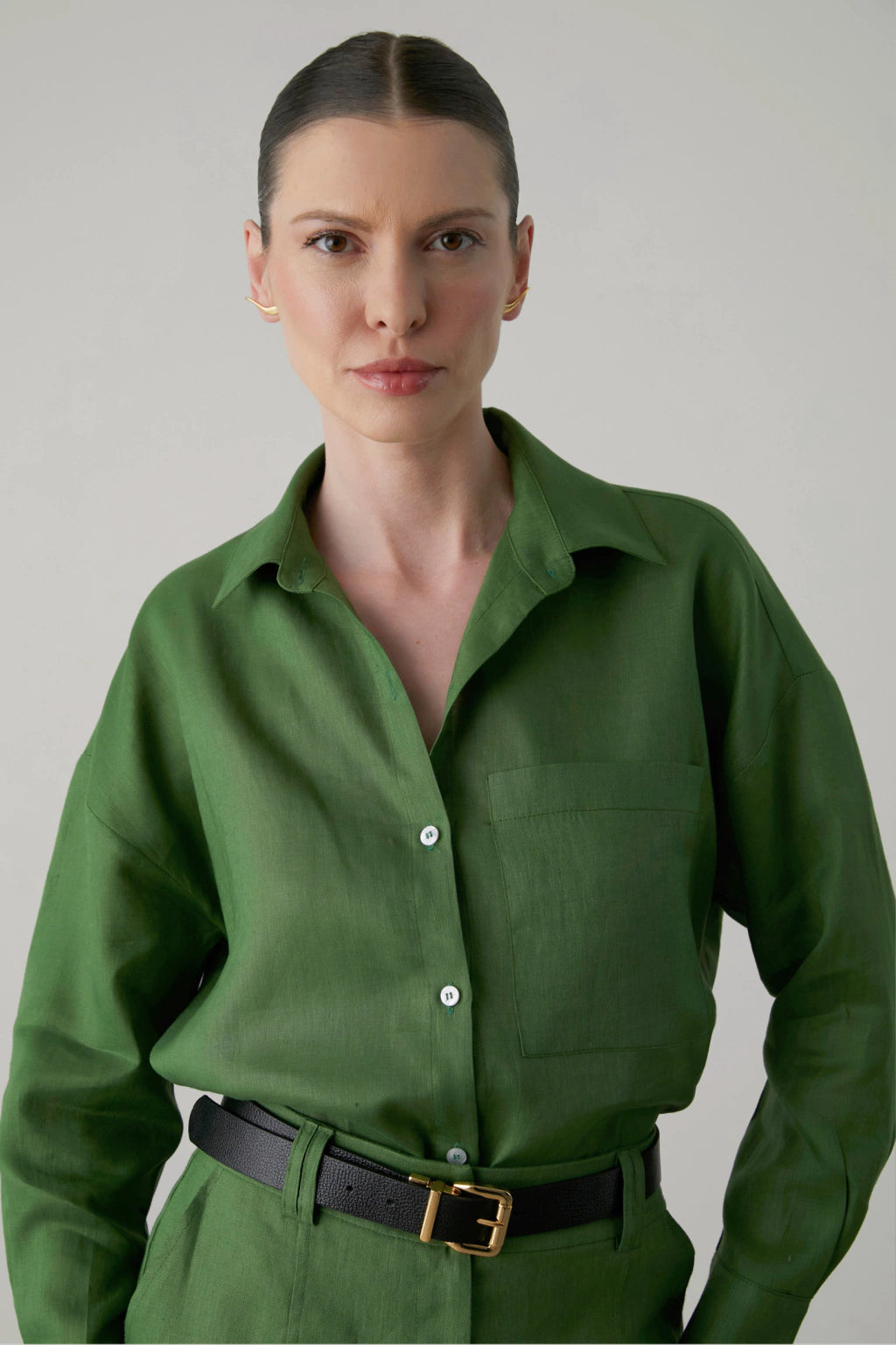 Pure Linen Oversized Shirt Palmeira