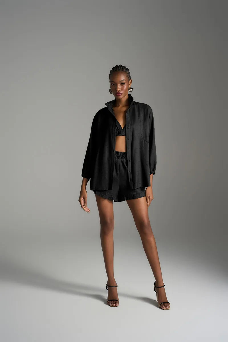 Jacquard Polka Dots Black 3 pieces set