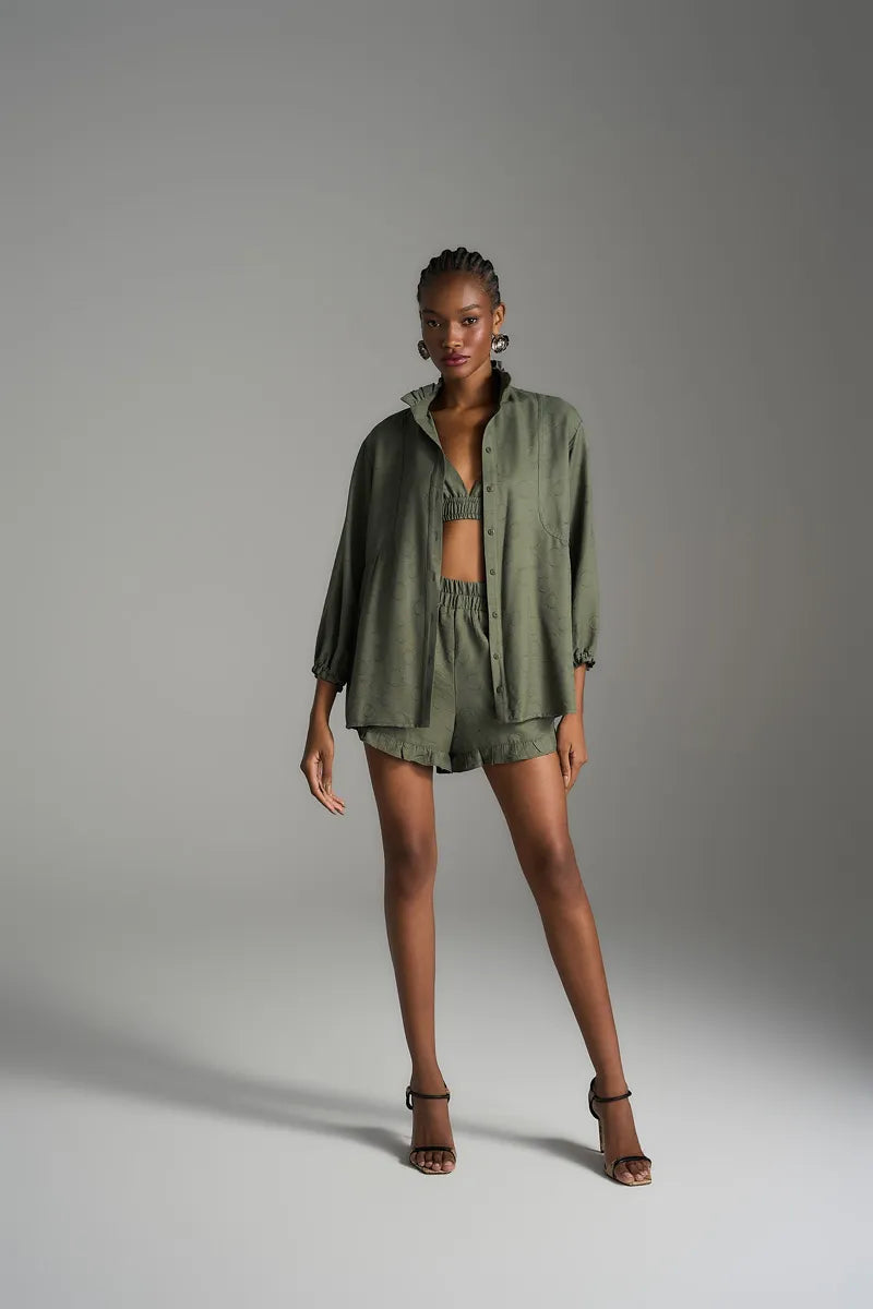 Jacquard Polka Dots Green 3 pieces set