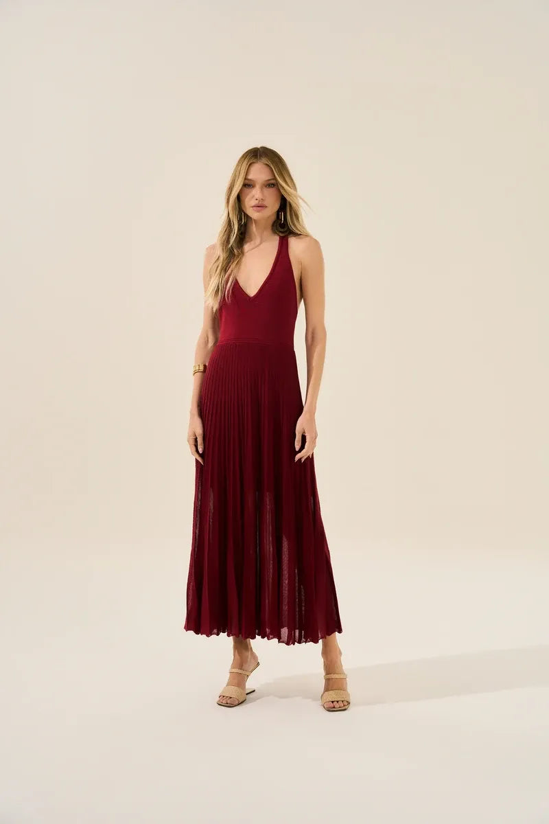 Bordeaux Desire Knit Dress