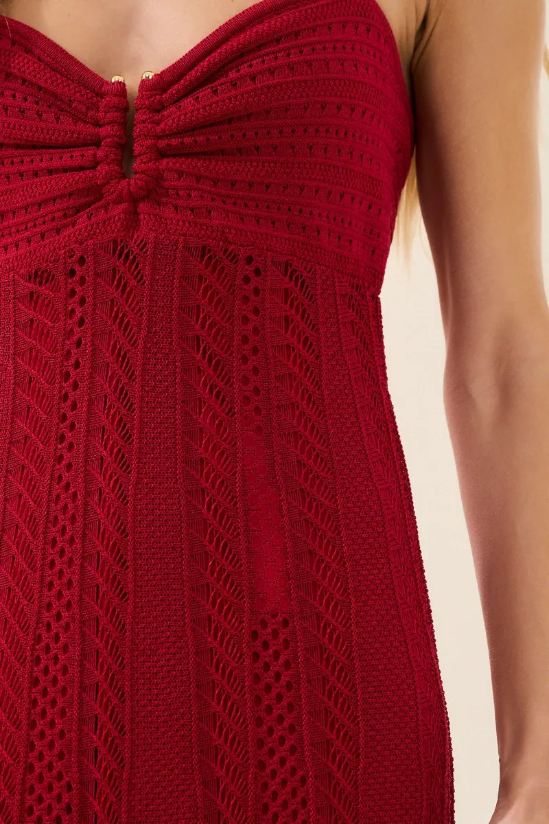 Trama Knit Dress Ruby