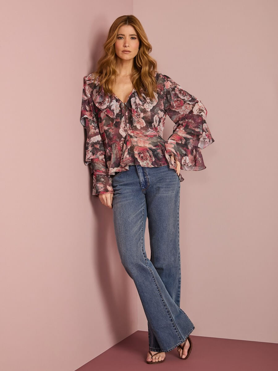 Straight Jeans with Slit Hem Anne Fernandes