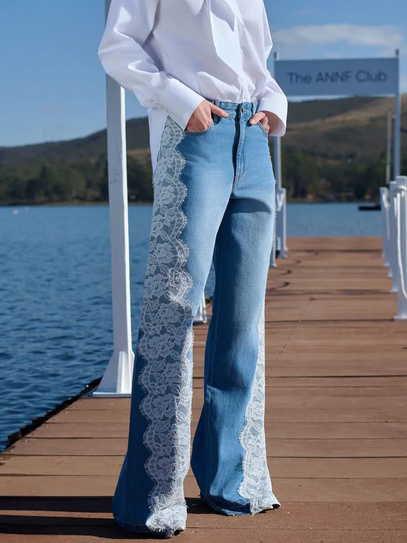 Jade Magalhaes Laces Denim pants
