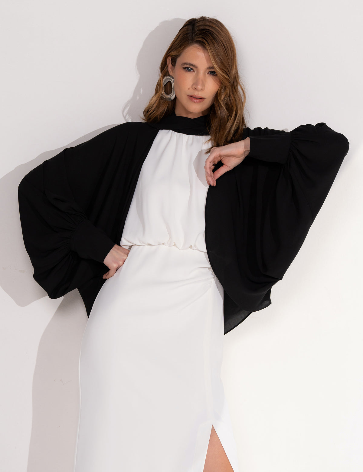 Tabata Cape Blouse Black
