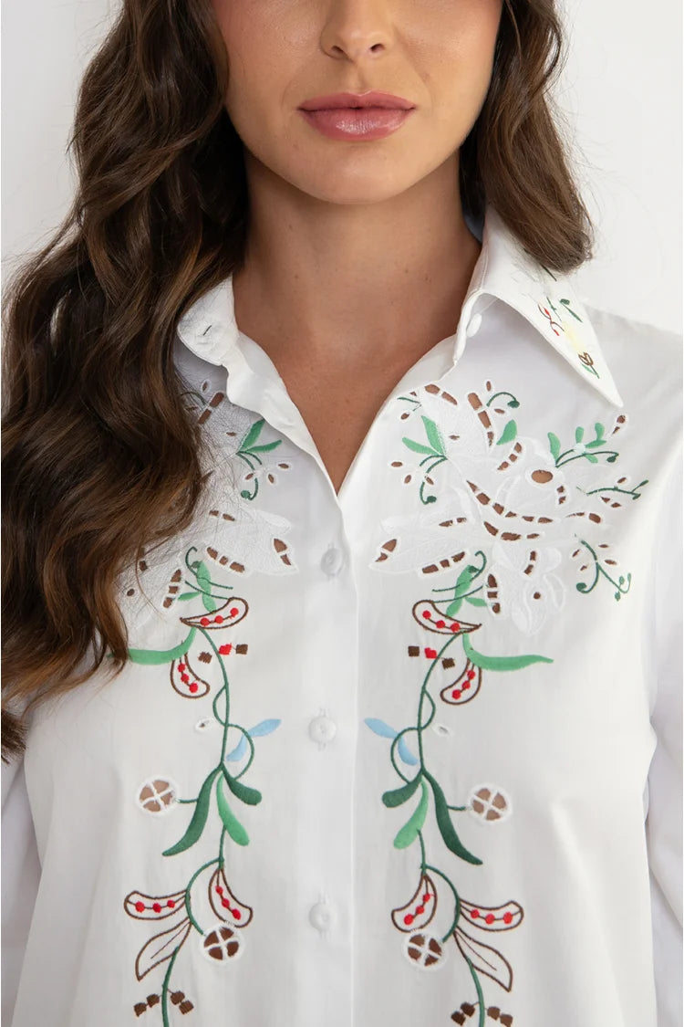 Naiane Embroidered 3/4 Shirt