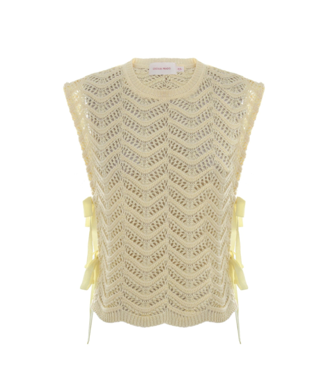 Crafted Lace knit Fabric Yellow Set