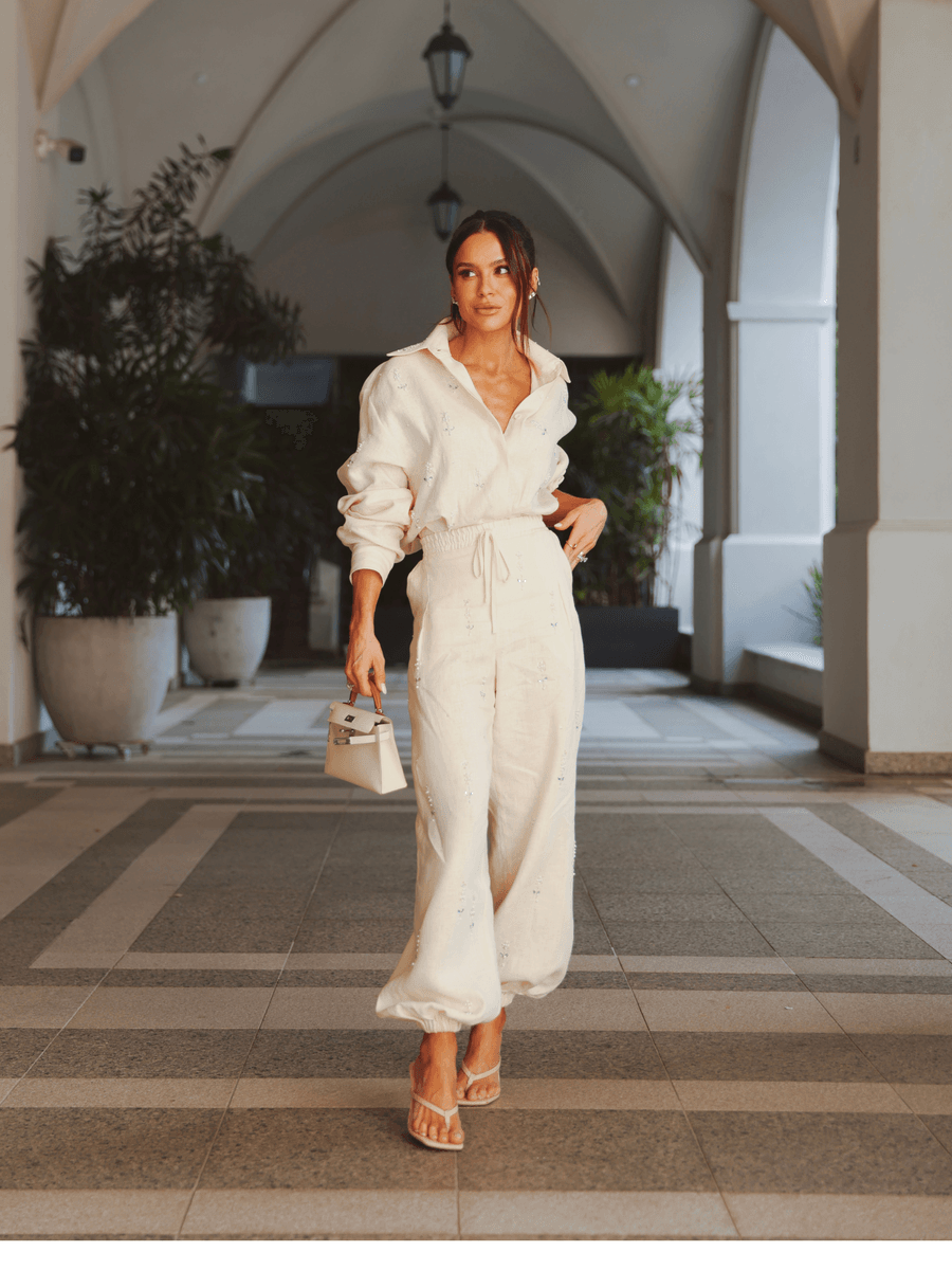 Collab Juju Norremose Embroidered Linen Set Anne Fernandes look 3