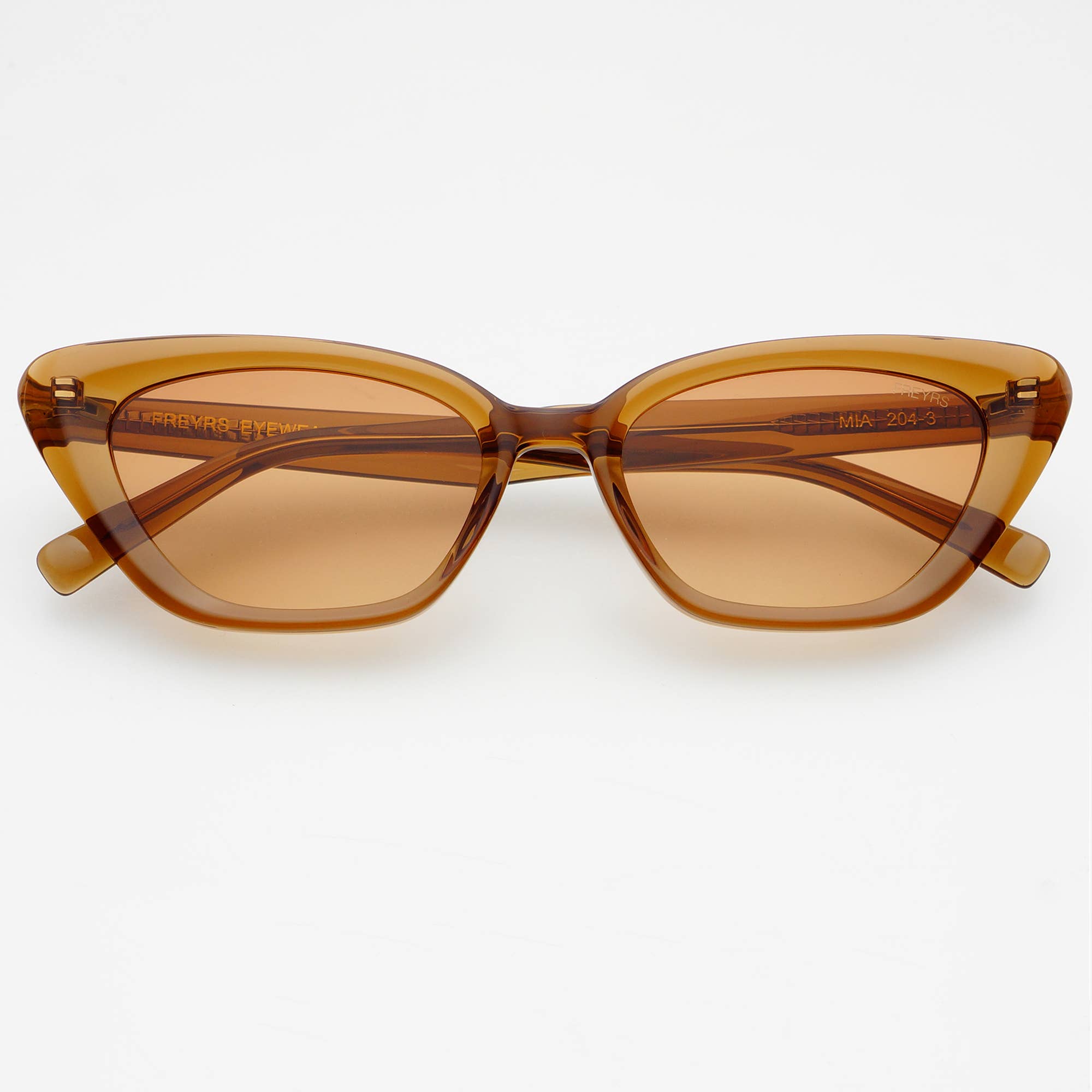 Mia Acetate Cat Eye Womens Sunglasses : Crystal Brown