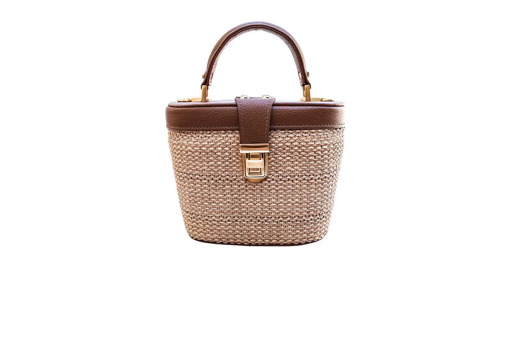 Olga Rafia Natural Hazenut Handbag