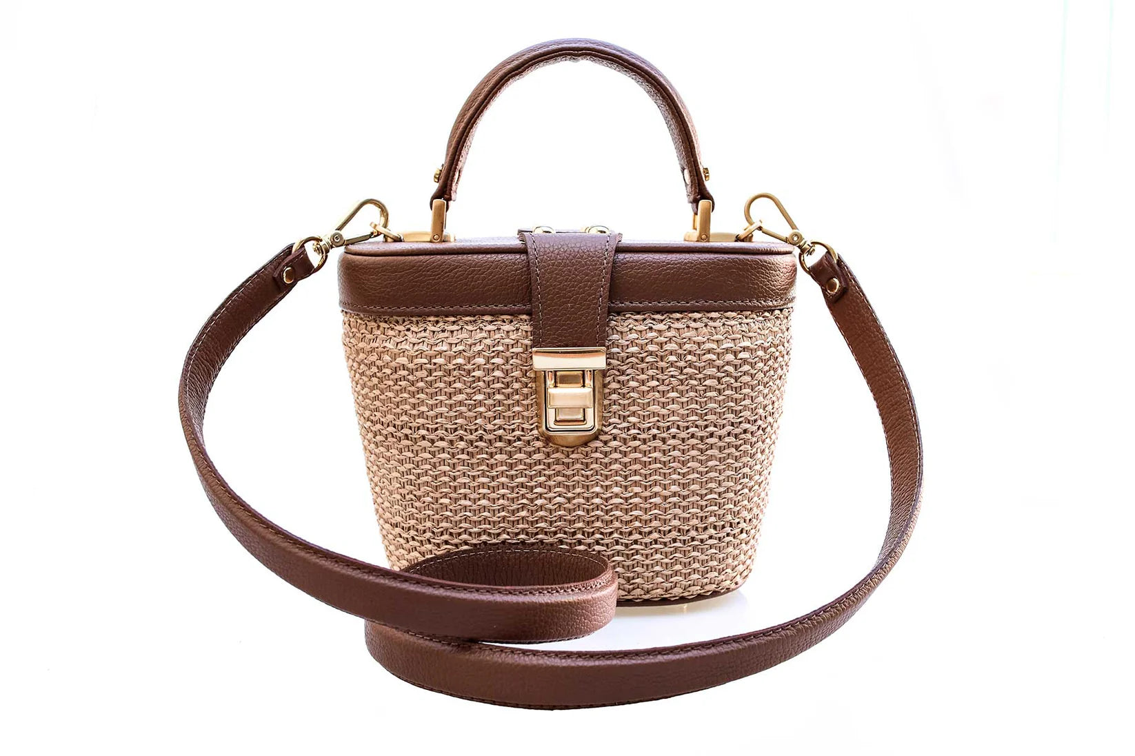 Olga Rafia Natural Hazenut Handbag