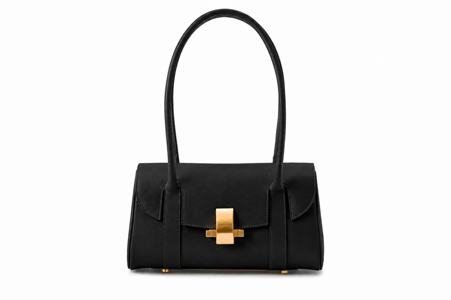 Celine Baguette Handmade Leather Bag Black