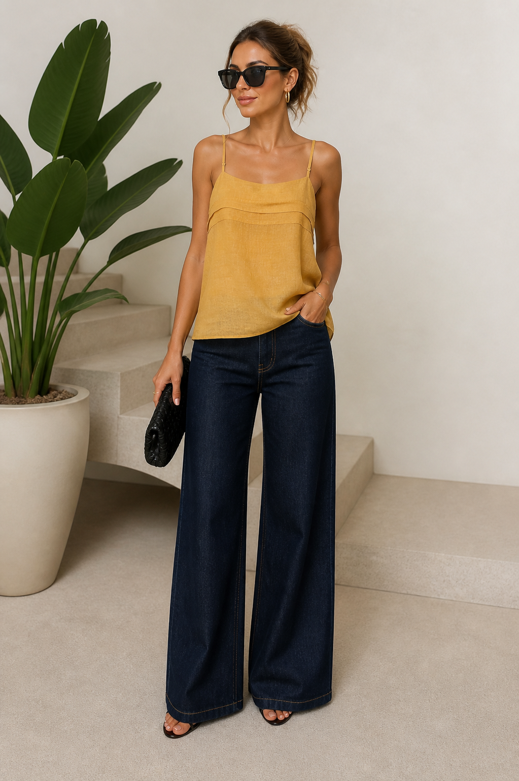 SKU Pure Linen Basic Top