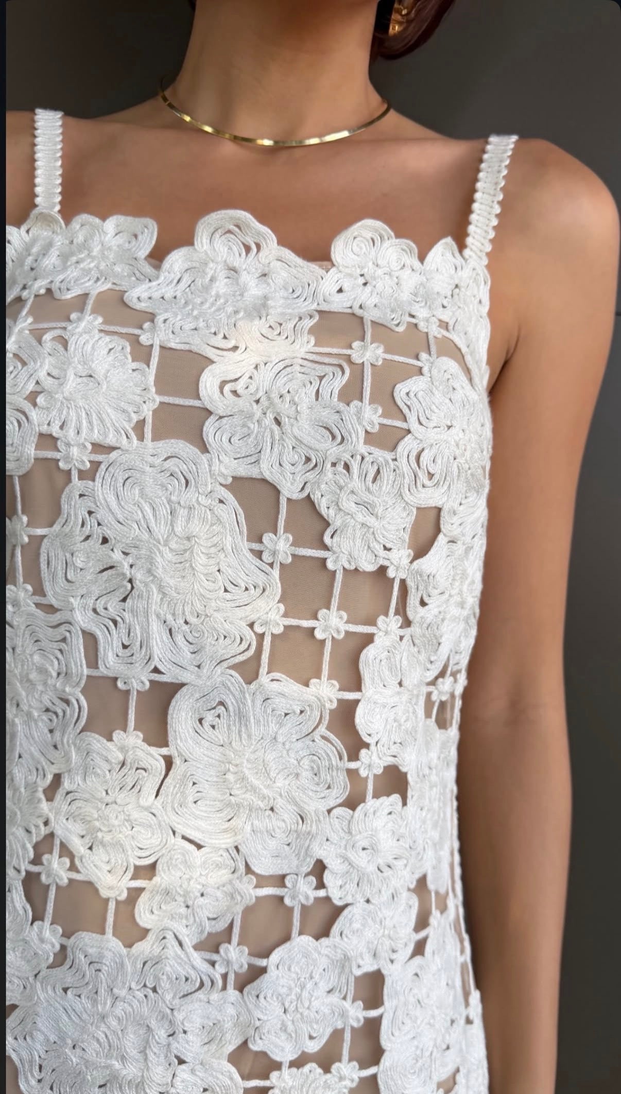 Hand-made Midi Dress with Fringe