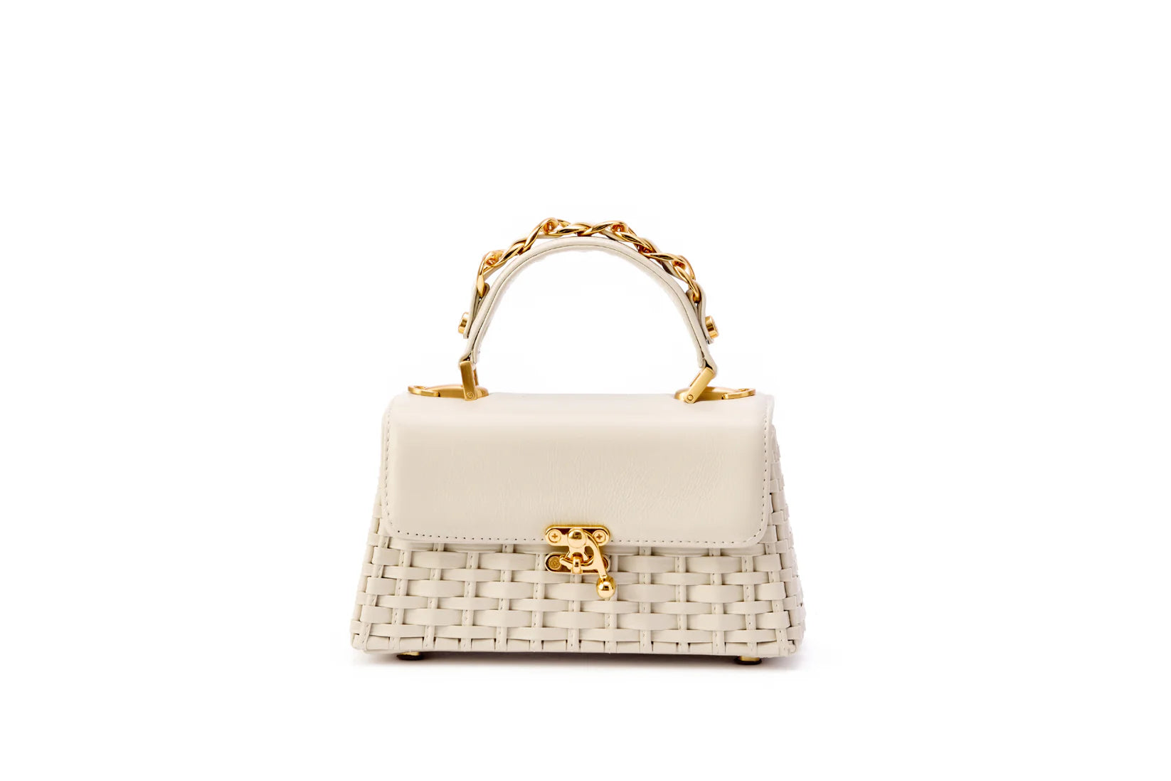Luh Rajao Handcraft Leather Handbag Off White