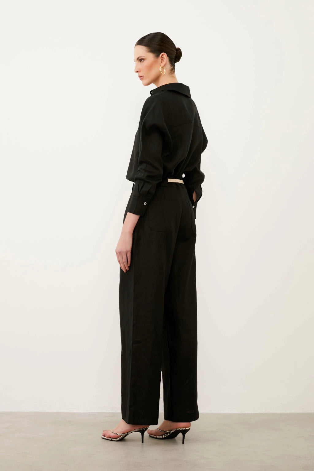 CLM Chloe Linen Shirt Black
