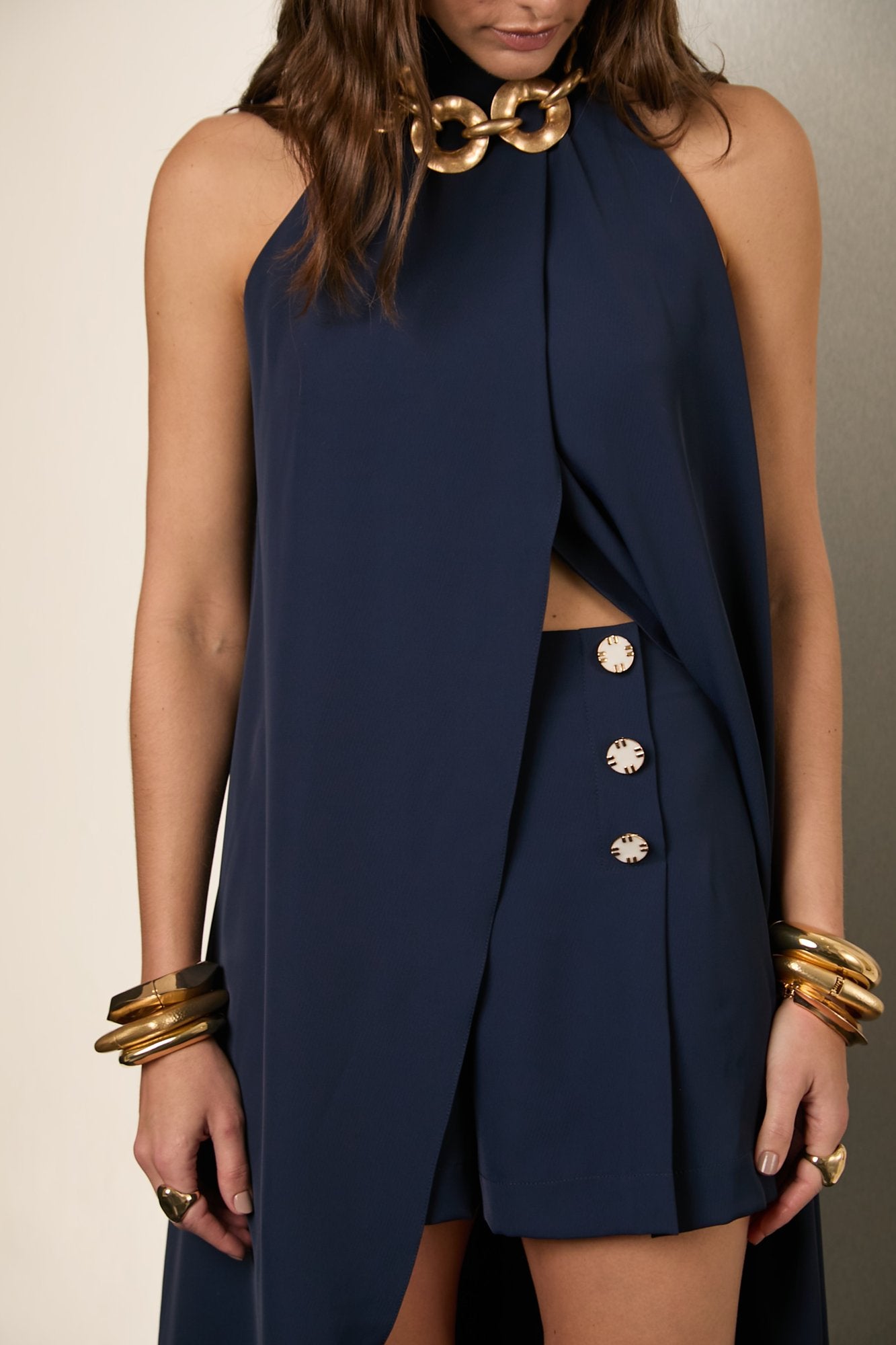 Navy Tailored Shorts