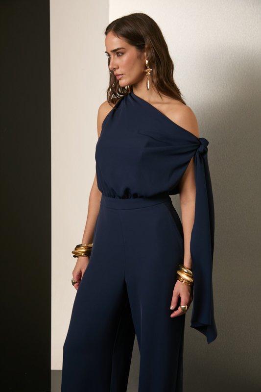 Navy Flow Tailored Jumpsuit