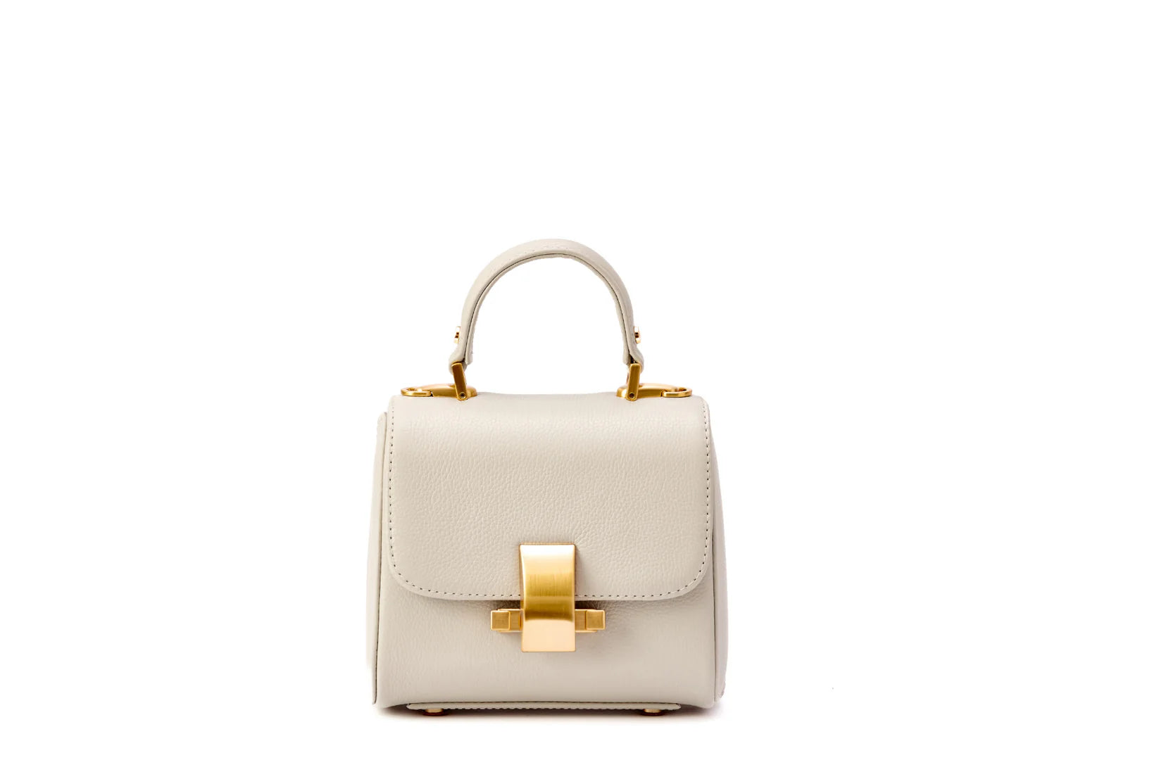 Laura Mini Genuine Leather Made in Brazil Handbag Off White