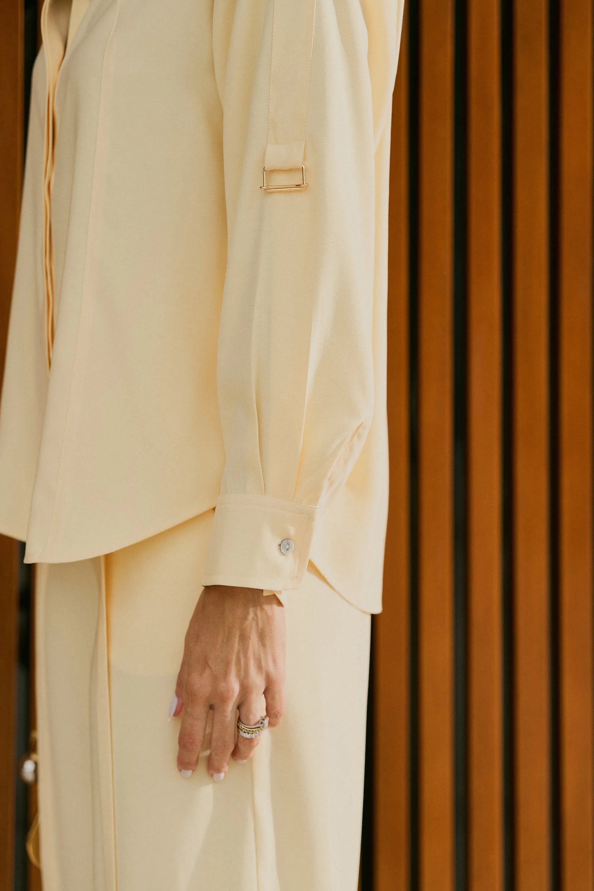 Butter Yellow Viscose Set – Shirt & Trousers