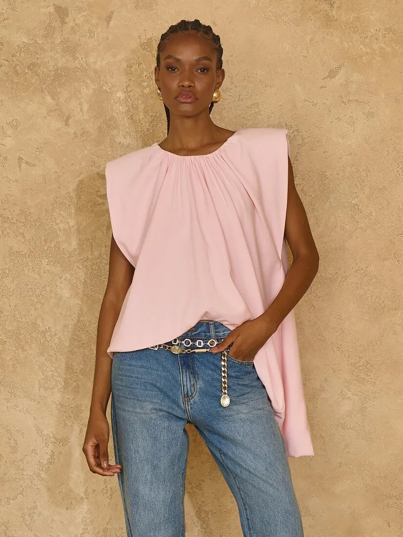Collab Carol Bassi Balloon Pink Blouse