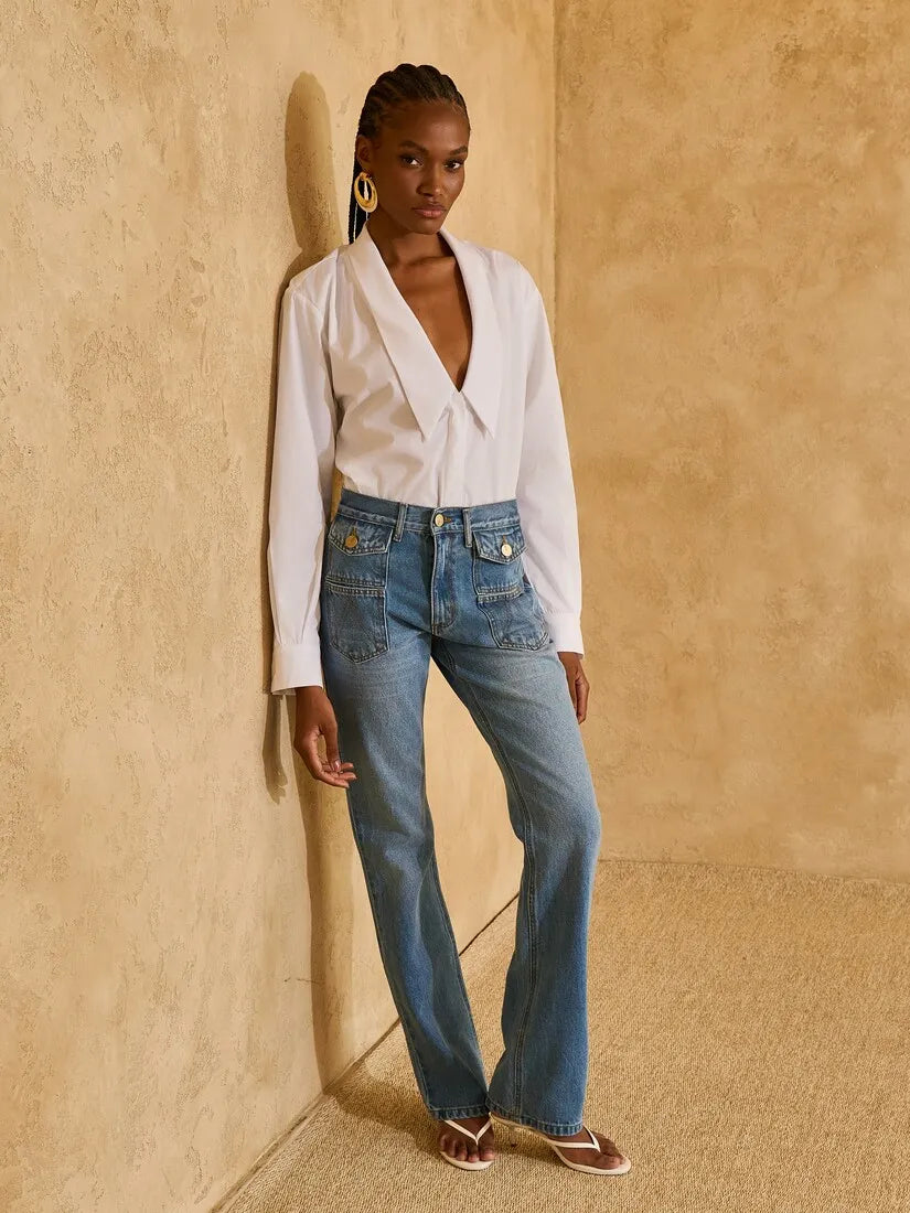 Tailored V-neck Shirt
