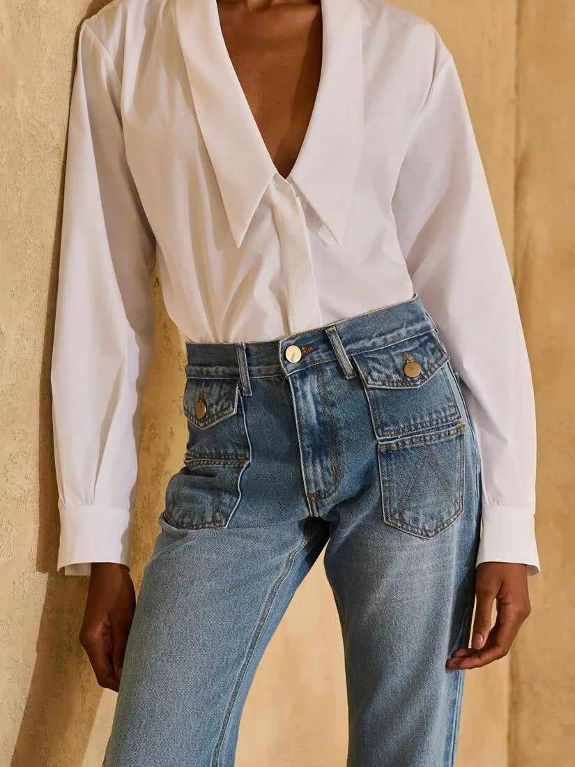 Tailored V-neck Shirt