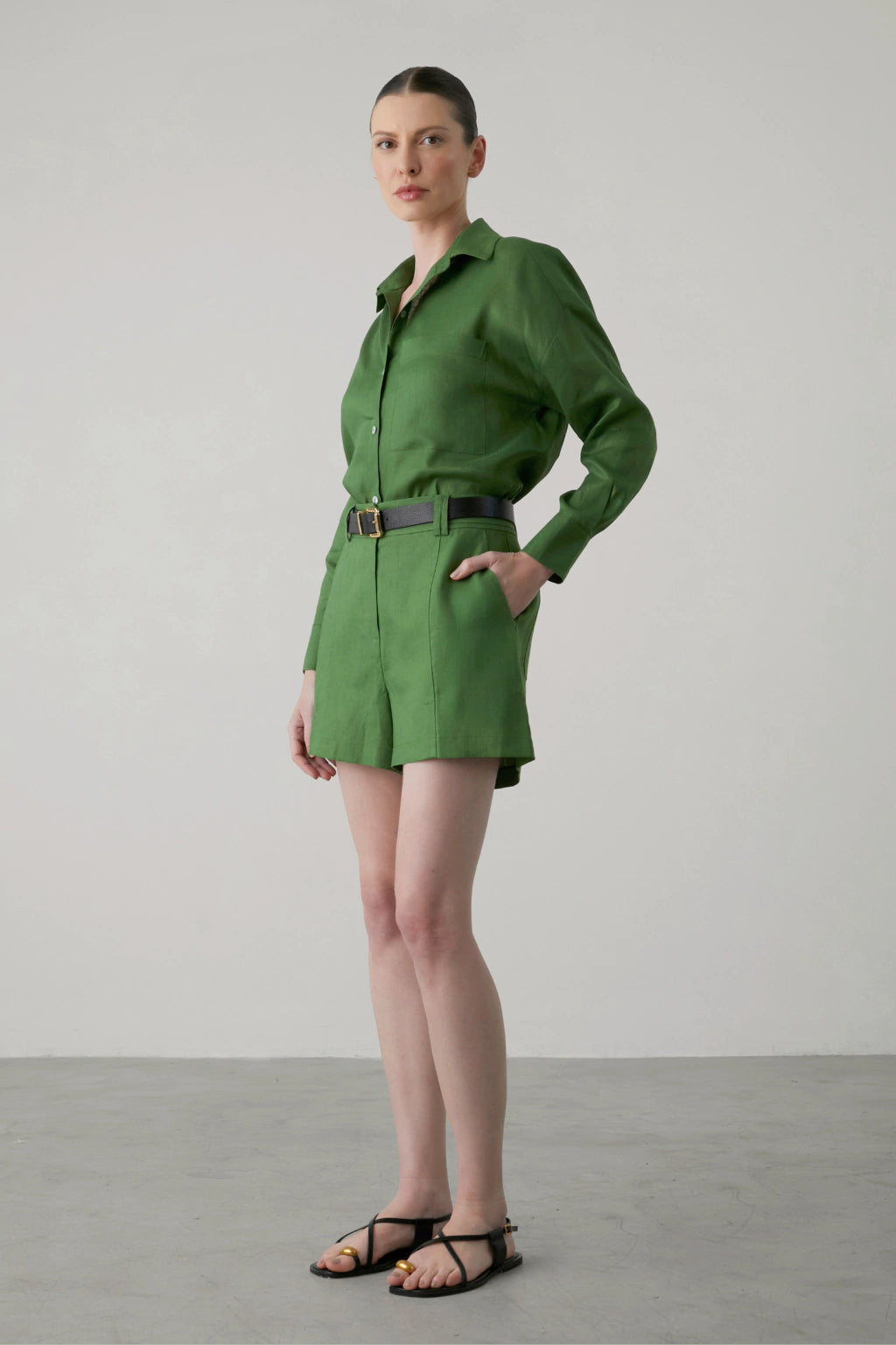 CLM Chloe Linen Shirt Palmeira