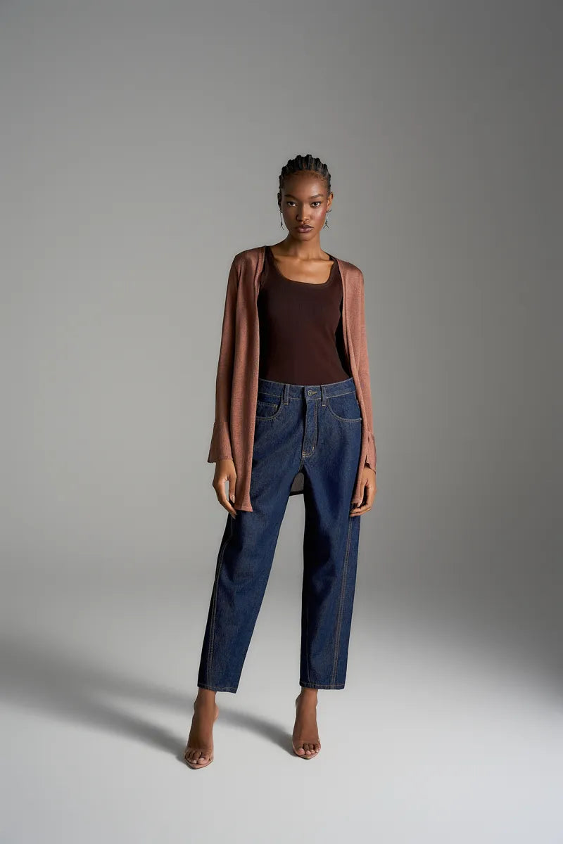 Barrel Navy Blue Denim Pants