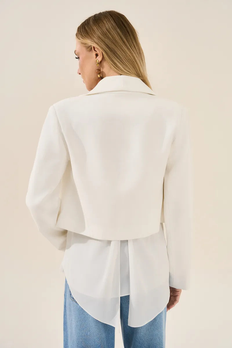 Asymmetric Tailored Jacket — Off White