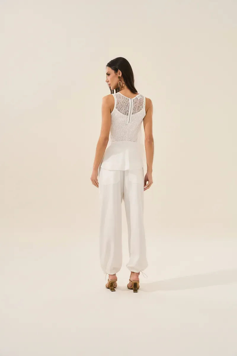 Silky Lyocell Adjustable Hem Pants with Belt