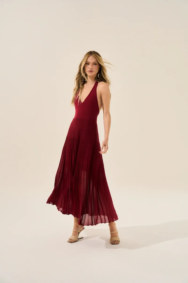 Bordeaux Desire Knit Dress