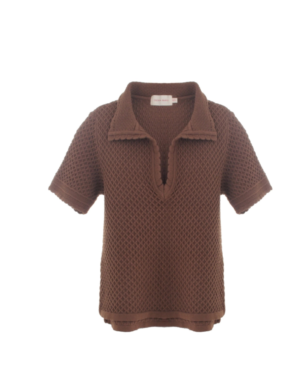 Christiane Knitted Textured Polo Shirt