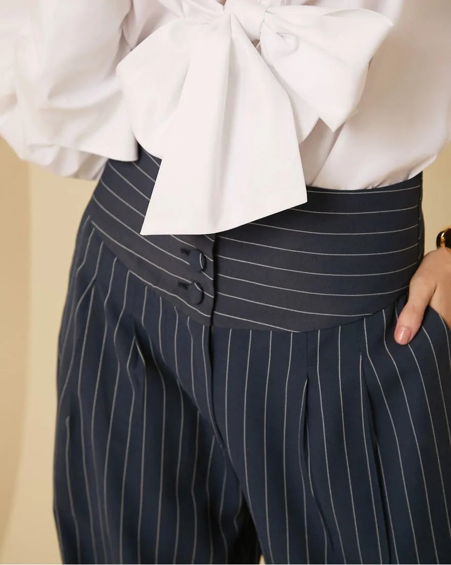 ANF Barrel Tailored Chalk Linen Pants
