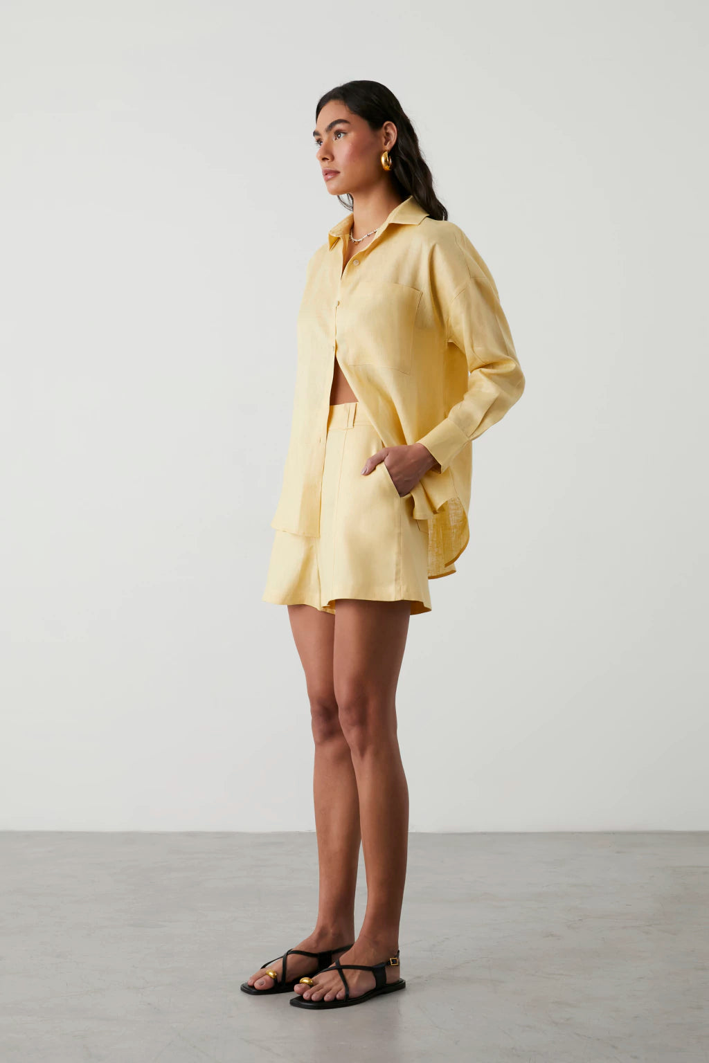 CLM Chloe Linen Shorts Butter
