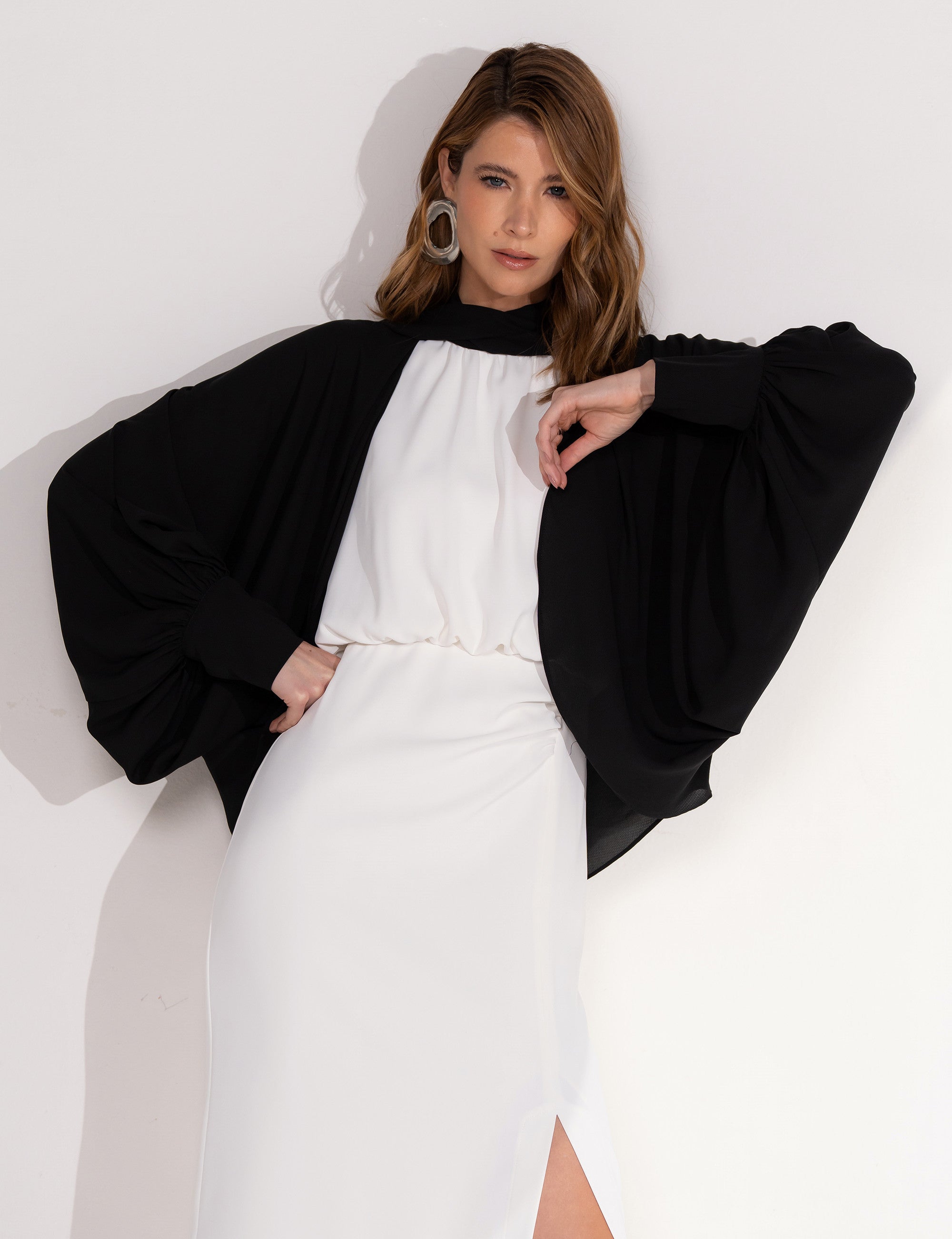 Tabata Cape Blouse Black