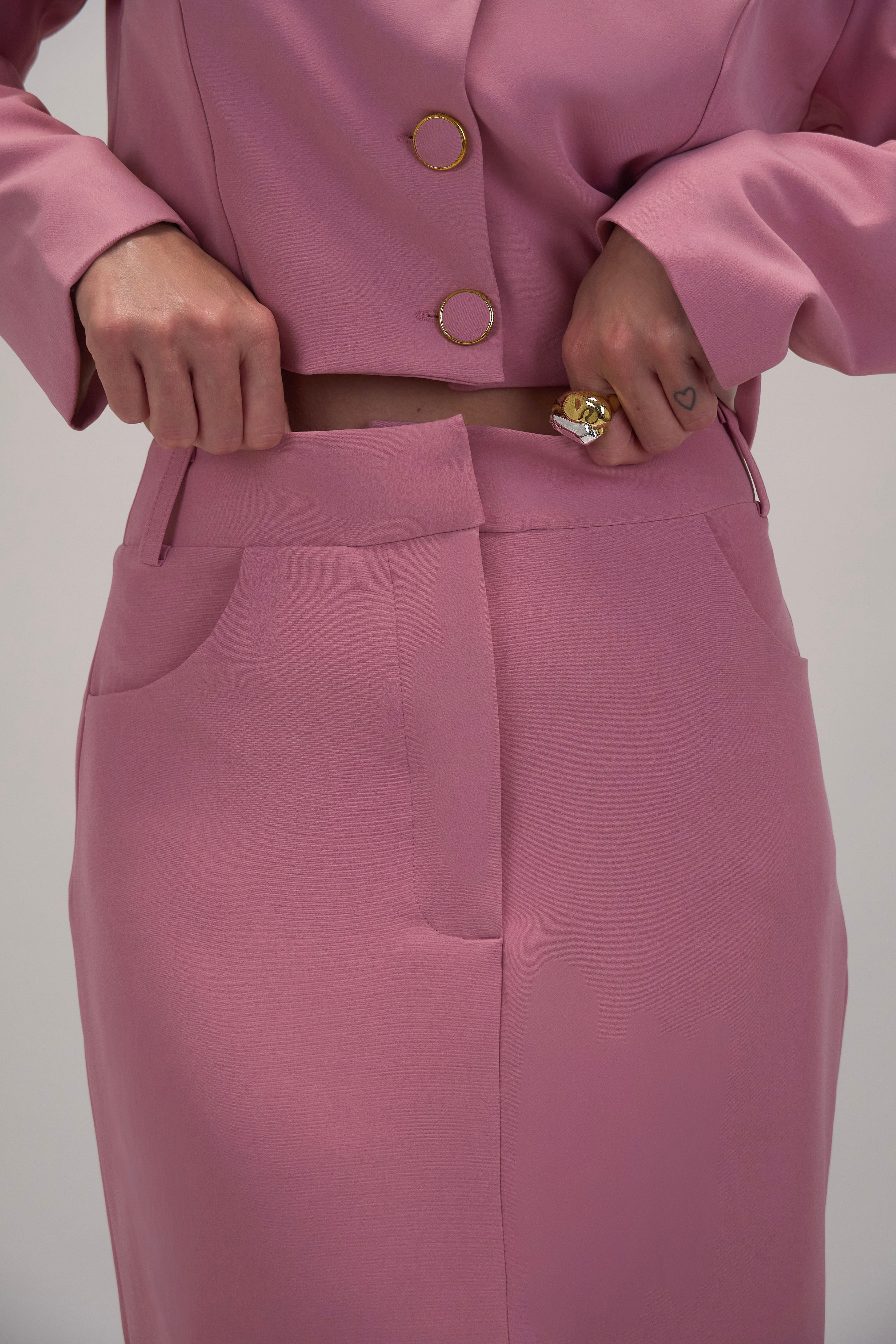 Bossa Rose Midi-Skirt