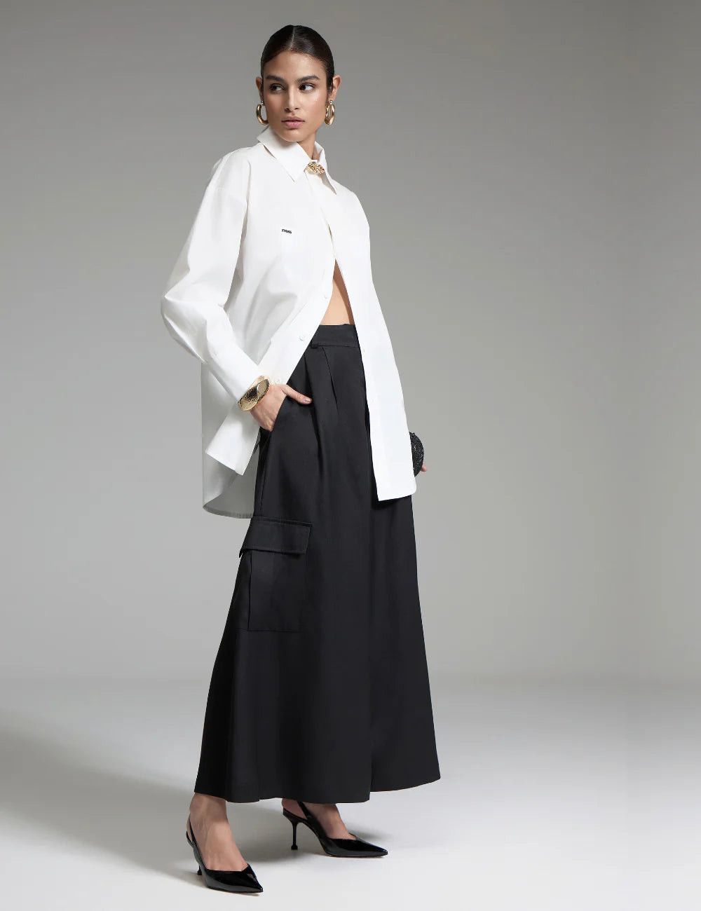 Off White Longline Shirt