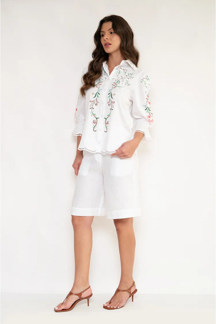 Naiane Embroidered 3/4 Shirt