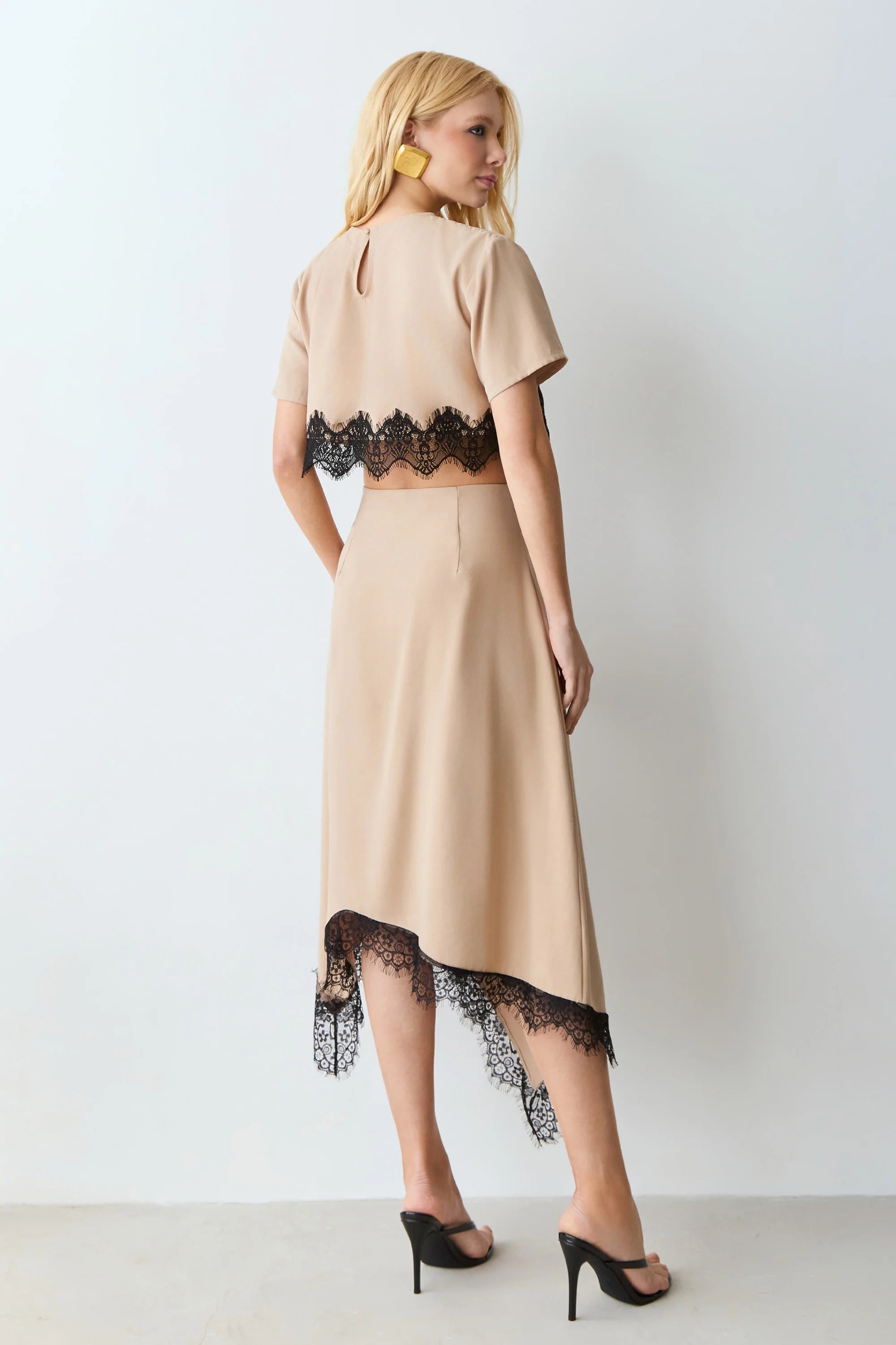 Lyocell Mocha Chantilly Skirt Set