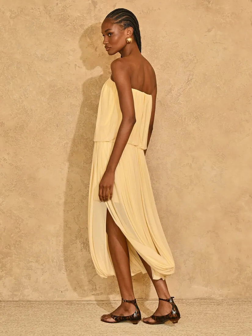 Collab Carol Bassi Yellow Balloon Tulle Dress
