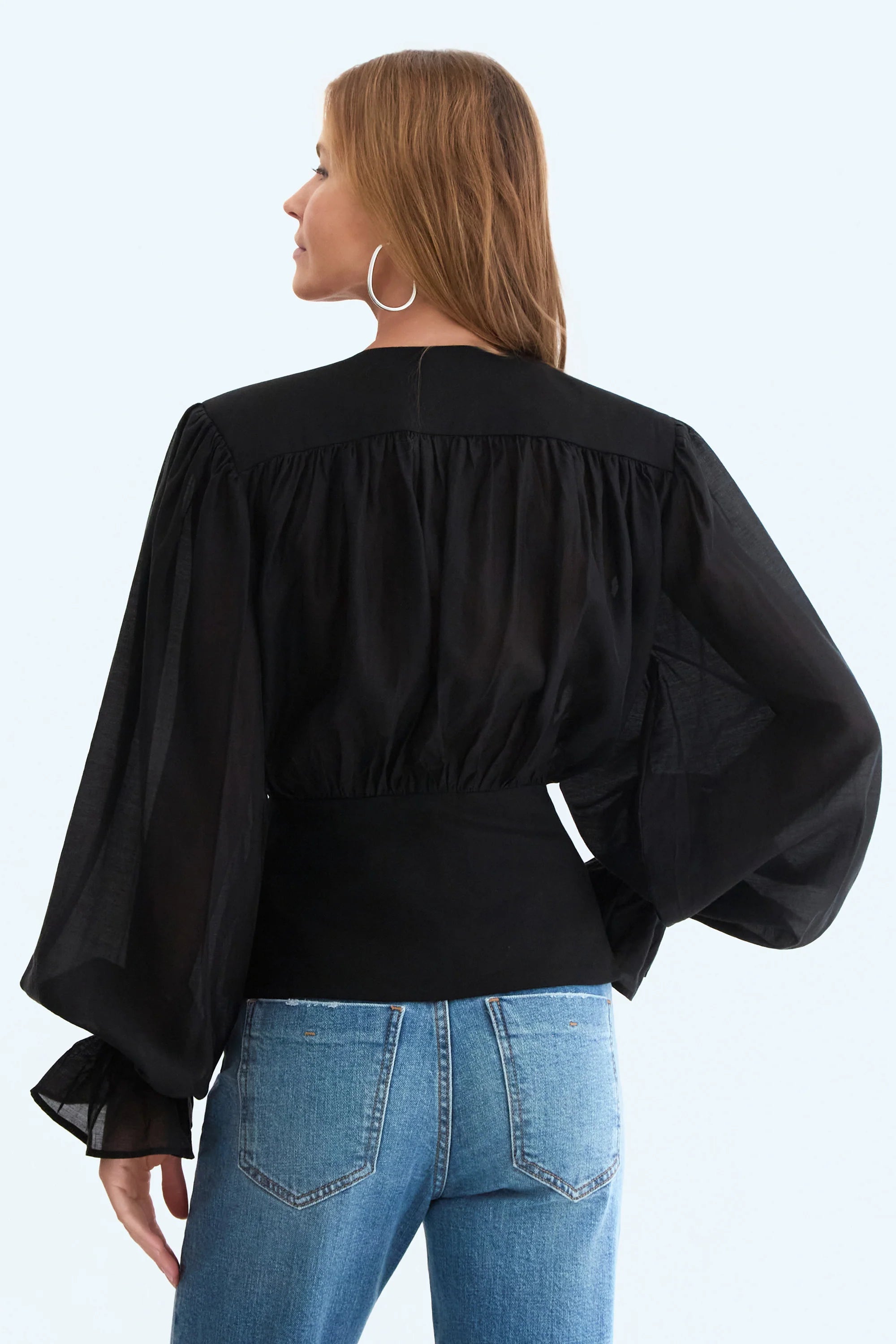 Camila Silk Top Black