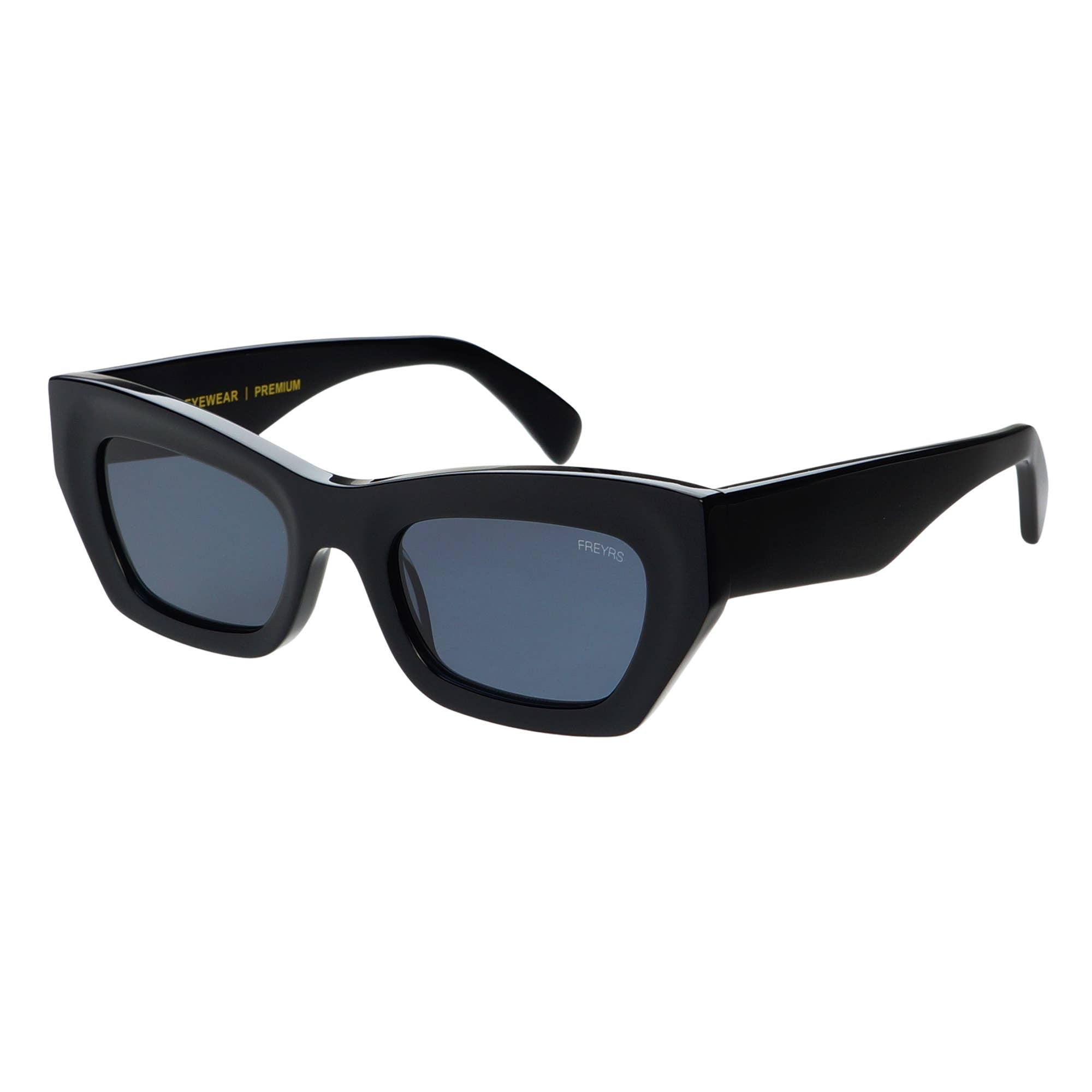 Selina Womens Acetate Cat Eye Sunglasses: Black