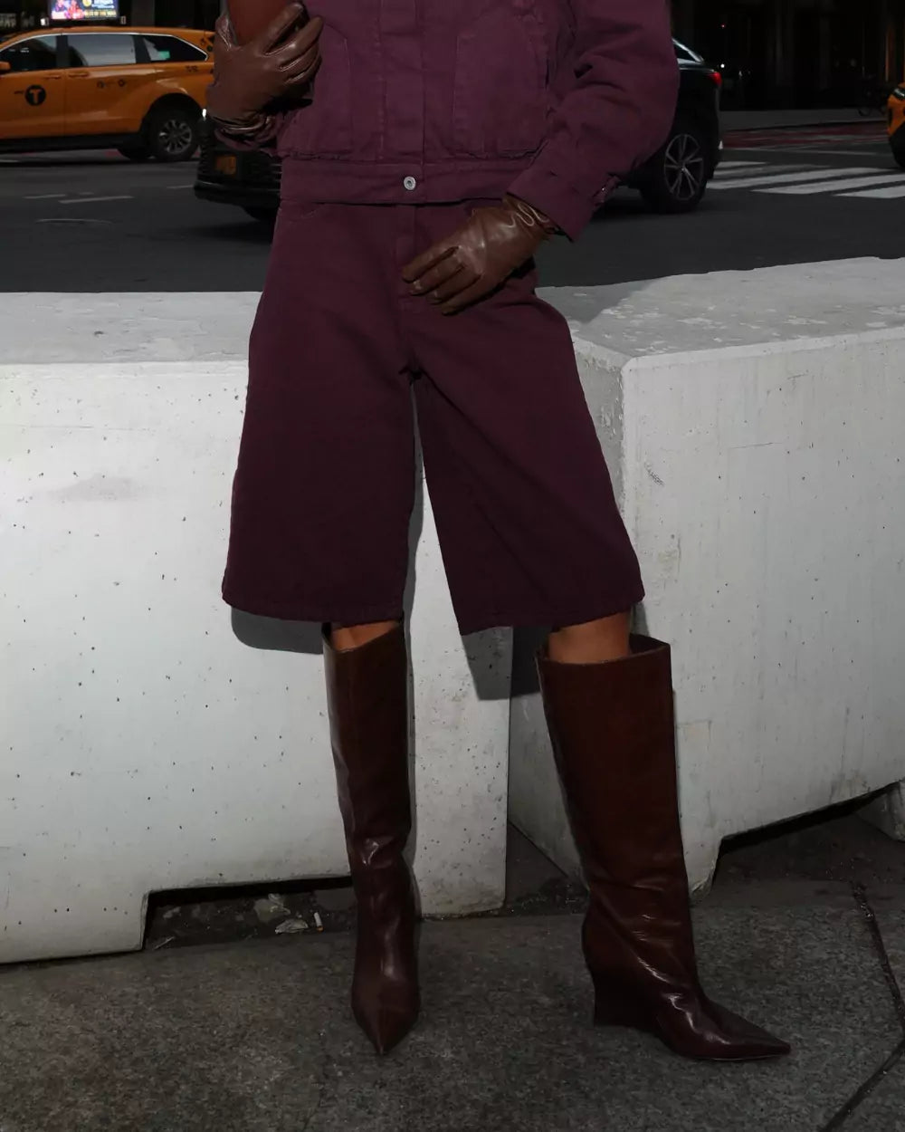 ACC Denim Burgundy Maxi Jorts