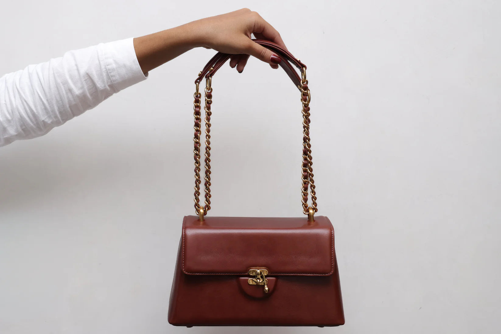 Luciana Genuine Leather Handbag Coffee