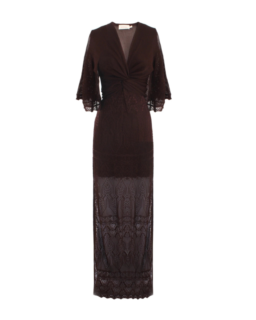 Lauren Brown Knit Long Dress
